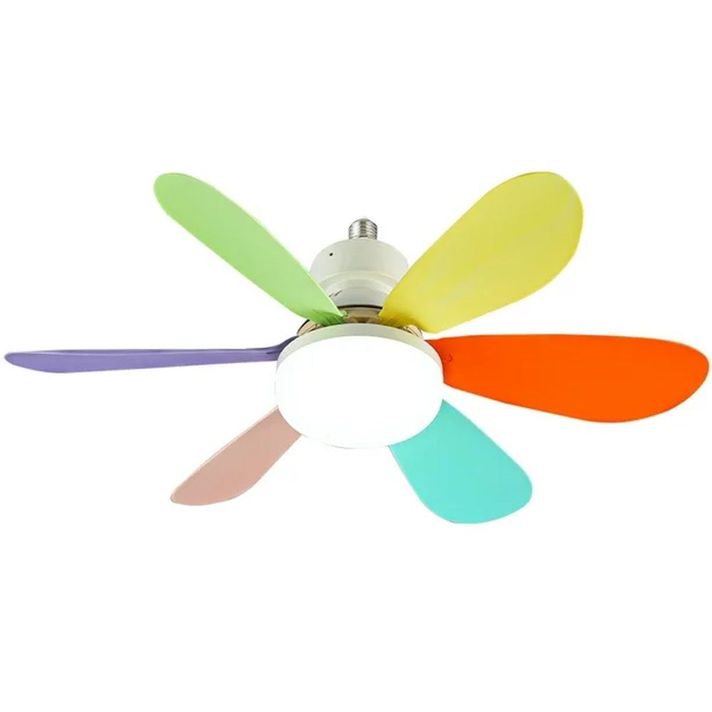 Foco Ventilador 2 En 1 Techo | 6 Aspas + Control Remoto